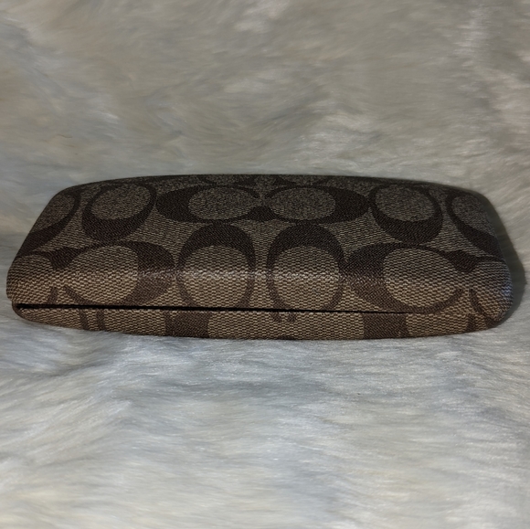Coach C Monogram Hard Clamshell Eye Glasses Case - Picture 2 of 7